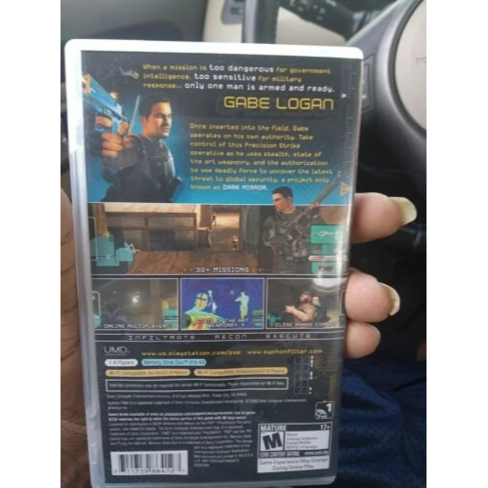 Syphon Filter Dark Mirror Greatest Hits Playstation PSP Case & Manual only